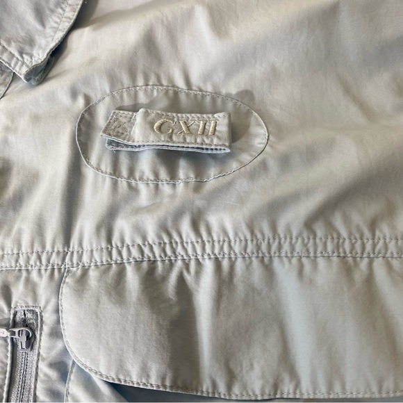 Cabelas Guidewear GXII 40 UPF Vented Mesh Shirt Button Front Large Short Sleeve - Picture 7 of 8